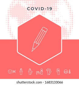 Pencil - linear icon. Graphic elements for your design