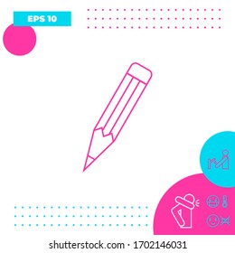 Pencil - linear icon. Graphic elements for your design