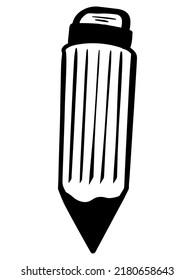 pencil  linear illustration. Hand-drawn pencil doodle. Line art style. line drawing style, vector design.