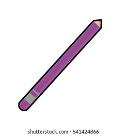 pencil liner makeup icon image vector illustration design 
