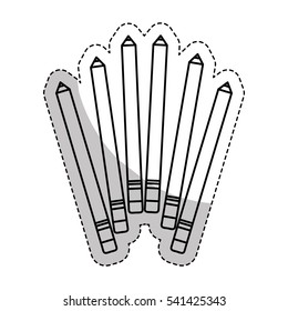 pencil liner makeup related icon image vector illustration design 