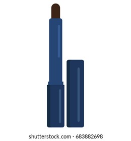 Pencil lipstick, lip contouring icon, vector illustration flat style design isolated on white. Colorful graphics