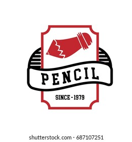 pencil logo badge 