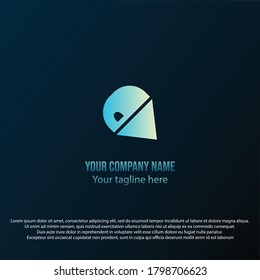 pencil logo, in blue and white