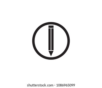 pencil logo business template vector icon