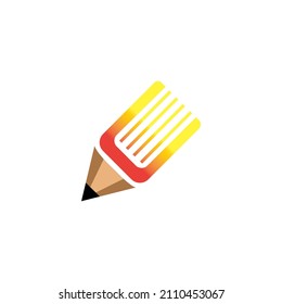 Pencil logo. Creative pencil logo design.