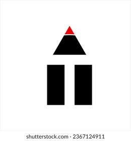Pencil logo design with letter T in negative space.