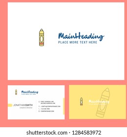 Pencil  Logo design with Tagline & Front and Back Busienss Card Template. Vector Creative Design