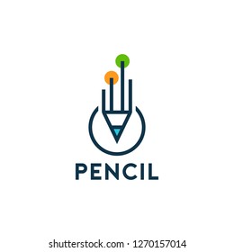 Pencil Logo Design Template