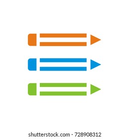 Pencil logo design template vector