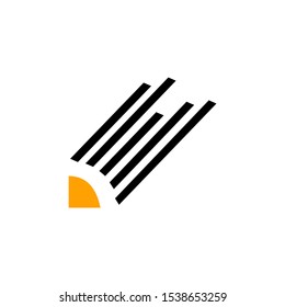 pencil logo design vector eps10