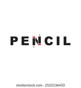 PENCIL LOGO DESIGN. PENCIL VECTOR LOGO DESIGN. Pencil vector icon design. 