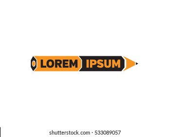 Pencil logo design, vector icon