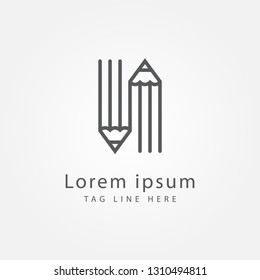 Pencil logo design. vector illustration eps 10