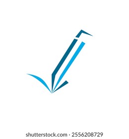 pencil logo design, vector illustration
