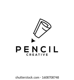 Pencil Logo Design Vector Template