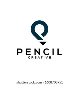 Pencil Logo Design Vector Template