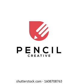 Pencil Logo Design Vector Template