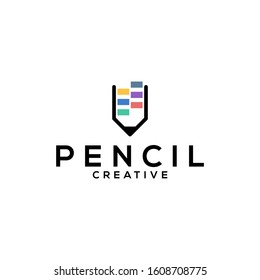 Pencil Logo Design Vector Template