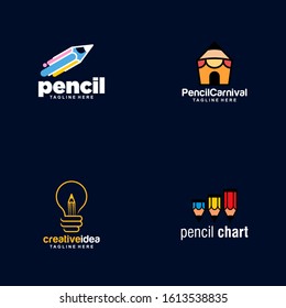 Pencil Logo Design Vector Template