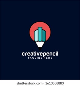 Pencil Logo Design Vector Template