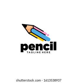 Pencil Logo Design Vector Template