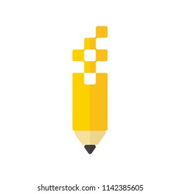 Pencil Logo. education iocn. learning symbol. vector eps 08.