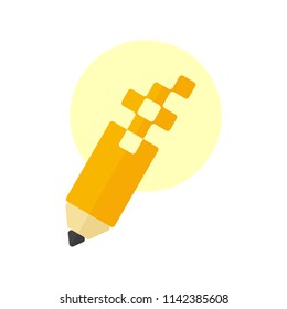 Pencil Logo. education iocn. learning symbol. vector eps 08.