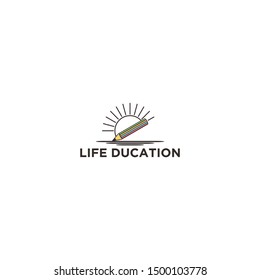 Pencil logo for education - pen education logo