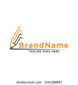 Pencil logo icon. Creative concept pencil logo illustration. Simple design on white background.