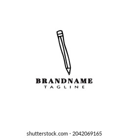 plantilla de diseño de icono de logotipo de lápiz ilustración vectorial moderna