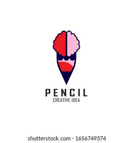 Pencil logo icon design vector , Pencil creative idea.