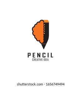 Pencil logo icon design vector , Pencil creative idea.