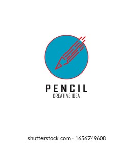 Pencil logo icon design vector , Pencil creative idea.