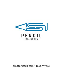 Pencil logo icon design vector , Pencil creative idea.
