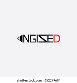 pencil logo icon letter