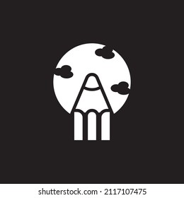 pencil logo icon vector image