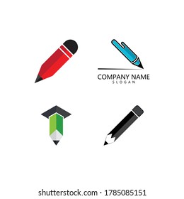 Pencil logo icon vector template design