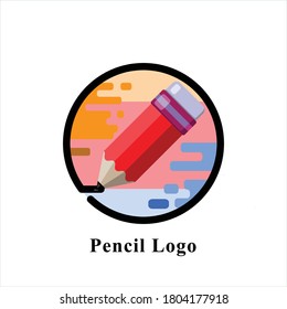 Pencil logo. Pencil icon. Writing. Drawing. Logo Vector.