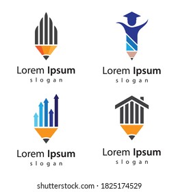 Pencil logo images illustration design