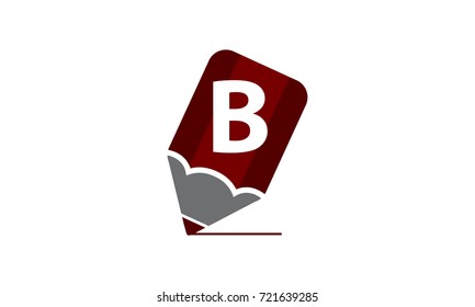 Pencil Logo Initial B