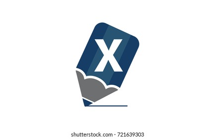 Pencil Logo Initial X