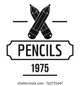 Pencil logo. Simple illustration of pencil vector logo for web