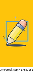 pencil logo with a simple shape