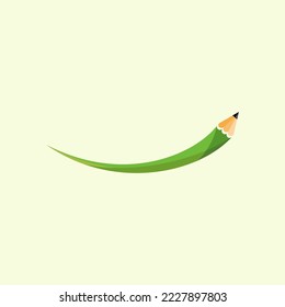 Pencil logo swoosh vector design templates