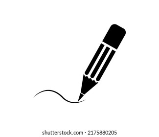 Pencil logo and symbol icon vector