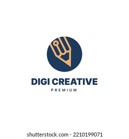 Pencil logo template. Creative vector design