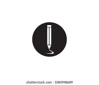 pencil logo template vector icon