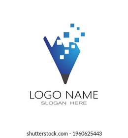 Pencil Logo Template vector symbol design
