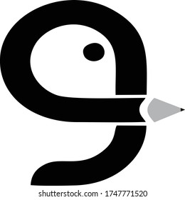 pencil logo vector black tool